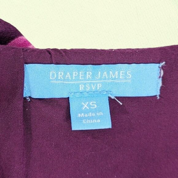 Draper James RSVP‎ Dress XS Purple Floral Ruffle Midi Romantic Goth - Picture 5 of 7